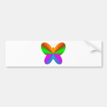 Papillon multicolore autocollants pour voiture