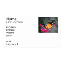 Papillon noir et par orange repéré 2 modèle de carte de visite