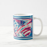 Papillon patriotique de fractale tasses