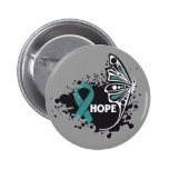Papillon péritonéal de Cancer d'espoir Badge