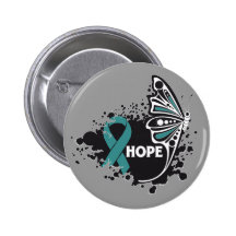 Papillon péritonéal de Cancer d'espoir Badge
