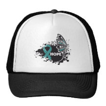 Papillon péritonéal de Cancer d'espoir Casquette De Camionneur