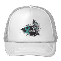 Papillon péritonéal de Cancer d'espoir Casquette De Camionneur