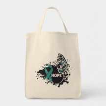 Papillon péritonéal de Cancer d'espoir Sac En Toile