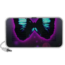 Papillon pourpre de turquoise haut-parleur