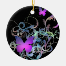 Papillon pourpre lumineux décoration pour sapin de noël