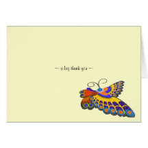 Papillon rimant de mercis de Merci Carte