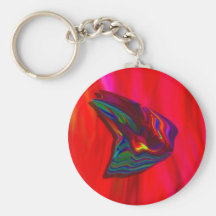 Papillon rouge Keychain Porte-clé