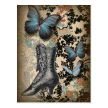 Papillon sophistiqué de chaussure de dentelle de P Cartes Postales