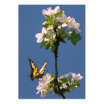 Papillon sur l'ATC de fleurs Modèle De Carte De Visite