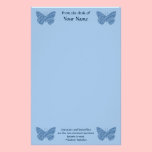Papillons bleus de gradient papeterie