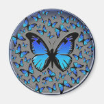 papillons bleus magnets pour réfrigérateur