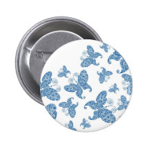 Papillons bleus minuscules pin's avec agrafe