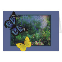 PAPILLONS DANS LE JARDIN CARTES DE VŒUX