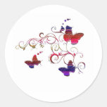 papillons et remous autocollants