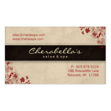 Papillons floraux R crème de carte de visite de sa