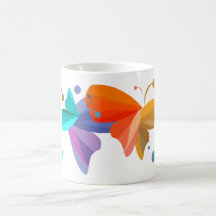 Papillons jumeaux tasses à café