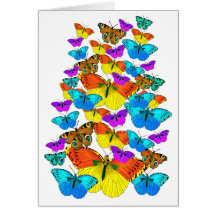 Papillons ! Papillons ! Carte de voeux