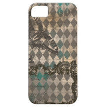 Papillons vintages de harlequin coque iPhone 5 Case-Mate