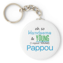 Pappou beau et jeune porte-clés