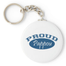 Pappou fier (bleu) porte-clés