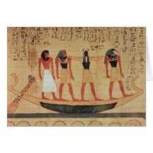 Papyrus dépeignant un homme cartes de vœux