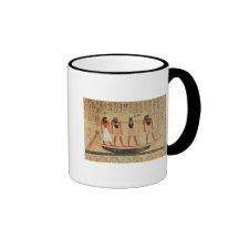 Papyrus dépeignant un homme mug à café