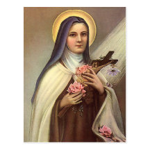 Pâques religieuse vintage, roses croisés du Christ Carte Postale