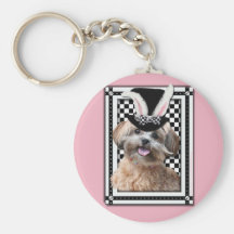 Pâques - un certain lapin vous aime - ShihPoo Porte-clé