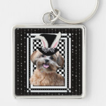 Pâques - un certain lapin vous aime - ShihPoo Porte-clefs