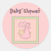 Paquet d'autocollants de baby shower de fille de j