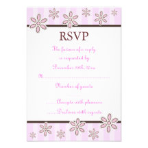 Paquet rose du baby shower RSVP de joie Faire-part
