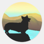 Par le corgi de Gallois de mer Autocollants