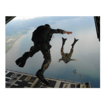 Parachutisme de forces spéciales cartes postales