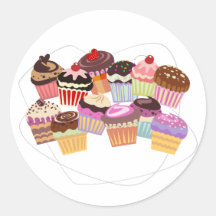 Paradis de petits gâteaux autocollants