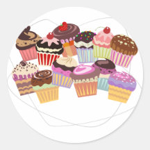 Paradis de petits gâteaux autocollants