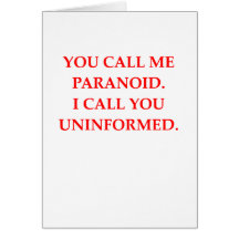 paranoïde cartes de vœux
