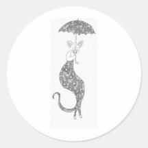 parapluie de chat adhésifs