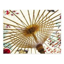 parapluie de papier asiatique cartes postales