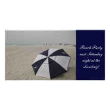 Parapluie de plage photocarte