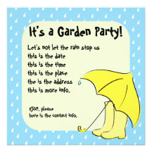 Parapluie de pluie invitation