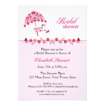 Parapluie floral rose, invitation nuptiale de douc