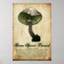 Parasol vert de Spored Affiche