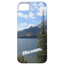 Parc national de Teton, montagne, lac et arbre gra iPhone 5 Case