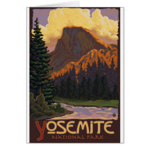 Parc national de Yosemite - demi d'affiche de voya Carte De Vœux