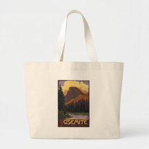 Parc national de Yosemite - demi d'affiche de voya Sac En Toile