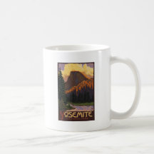 Parc national de Yosemite - demi d'affiche de voya Tasses À Café