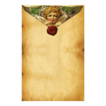 PARCHEMIN DE JOINT DE CIRE DE COEUR D'ANGE PAPIER À LETTRE