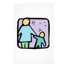 Parent et enfant papier à lettre customisable