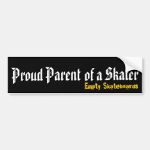 Parent fier d'un patineur autocollants pour voiture